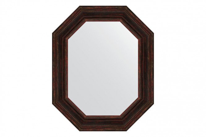 Wall mirror in a baguette frame EVOFORM Polygon BY 7218, dark Provence 64x79 cm