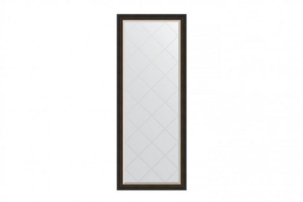Floor mirror with engraving in a baguette frame EVOFORM BY 6387 ebony with gold 79x198 cm