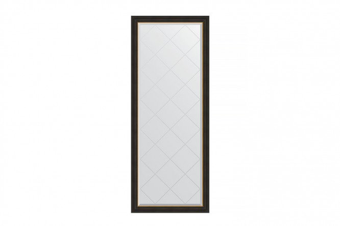 Floor mirror with engraving in a baguette frame EVOFORM BY 6387 ebony with gold 79x198 cm