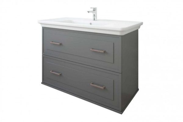 Wall mounted sink cabinet Sanflor Modena 95.2 cm, gray