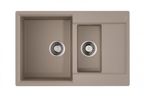 Inset sink with wing OMOIKIRI Daisen 78-2-SA 4993417, beige 78x51x19.5 cm