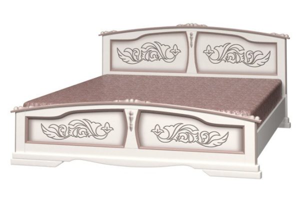 Bed without lifting mechanism Elena color milky oak 160x200 cm