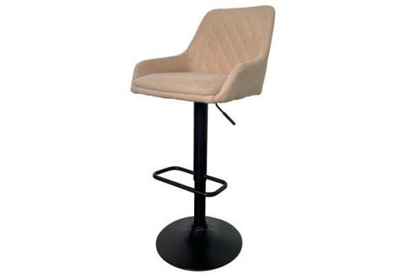 cgmz7bbcxhn4wogq02vm8xgi10xw24gi.jpg Bar stool Anson 48x89x51 cm, beige upholstery, black legs