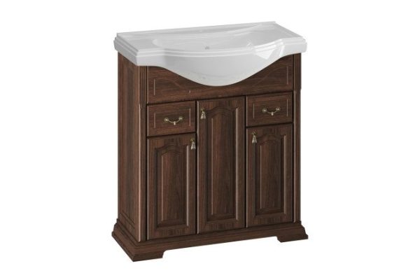 Sideboard OPADIRIS Rispecto 82.2 cm, frame color antique walnut (nagal), facade antique walnut (nagal)