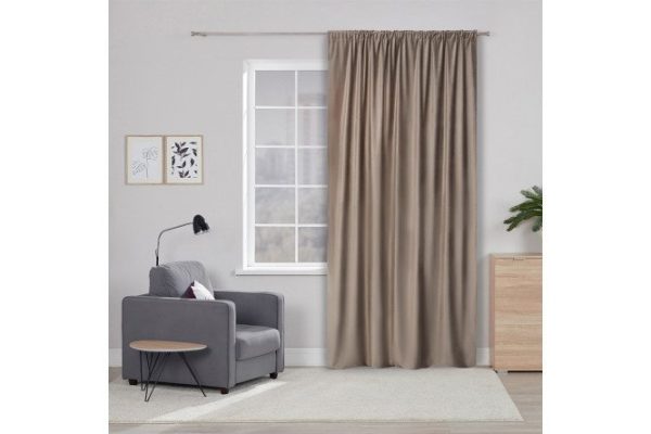 Ribbon curtain ESTUDI BLANCO Josette 180x280 cm, 1 piece, coffee color
