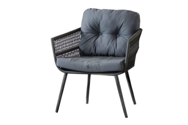 Armchair Parma 2 color finishing gray, soft elements gray