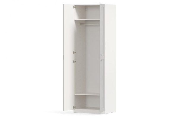 Wardrobe 2-door Oscar Siena 75x236x59.6 cm, white, gray
