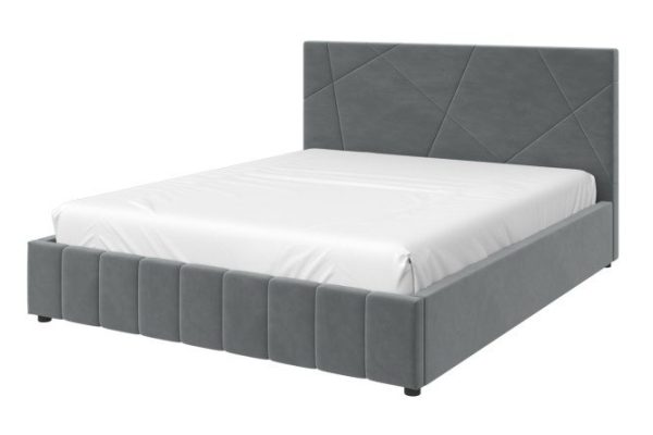 Bed with lifting mechanism Nelson color cold gray 140x200 cm