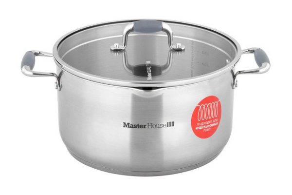 Casserole with lid MASTER HOUSE Grigio 6.9 l