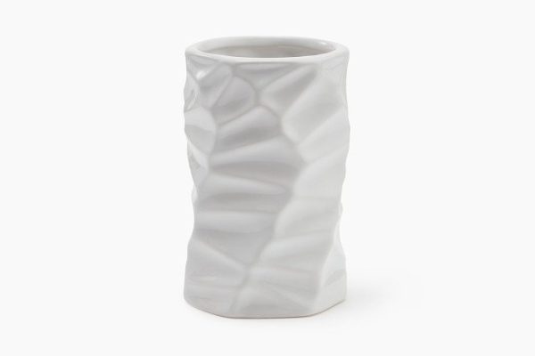 Glass for toothbrushes EVIO Omega 6.5x11x6.5 cm, Ceramic