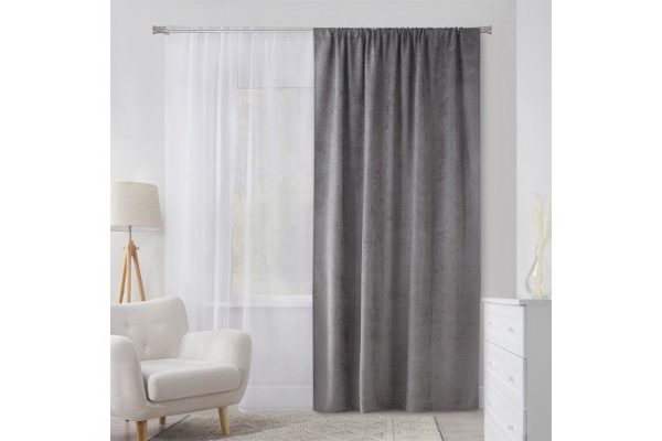 Ribbon curtain MICASA Arabella 180x280 cm, 1 piece, dark gray