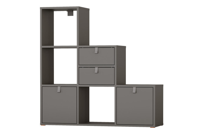 Wall rack Bricks 6 sections with drawers and doors