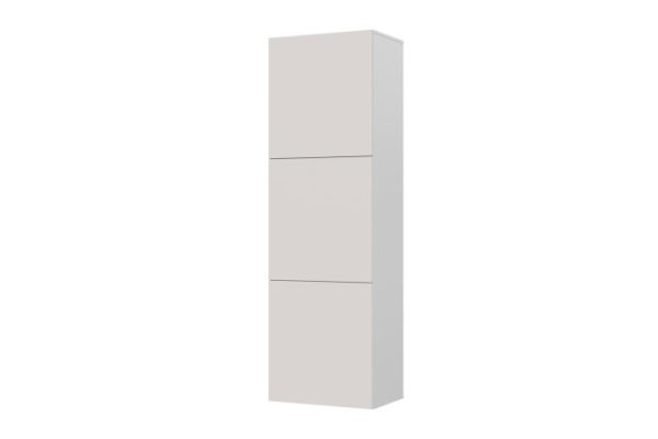 Wardrobe Oscar Moon 192x60 cm 3 doors, white, Santiago soft