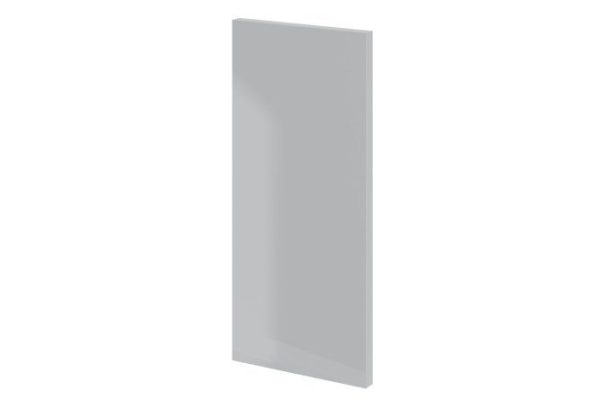 Amika cabinet low drawer front gray pearlescent gloss 39.6x17.6 cm, color gray pearlescent gloss