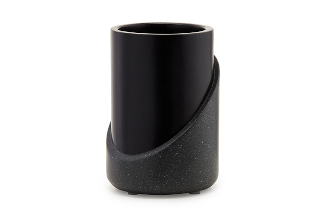 Glass for toothbrushes Granit dark 8.1x11.4x8.1 cm, Polyresin