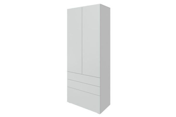 Wardrobe with 3 drawers Oscar Moon 80x194x38 cm