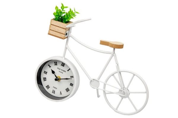 cnxaldfct3gmjfqqznieav47m042kn6d.jpg Table clock Bicycle with succulent 28x20 cm