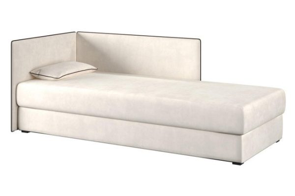 Ottoman with lifting mechanism MIA milky color