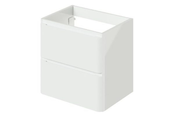 Hanging vanity unit Roberto 59.2 cm, frame color white, front white