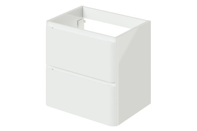 Hanging vanity unit Roberto 59.2 cm, frame color white, front white