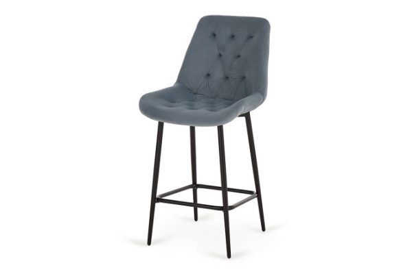 cp6kiutx7f0toajsfx7fmtecp5gxseuj.jpg Semi-bar chair Trast 51x100.5x58 cm, upholstery color gray, legs gloss black