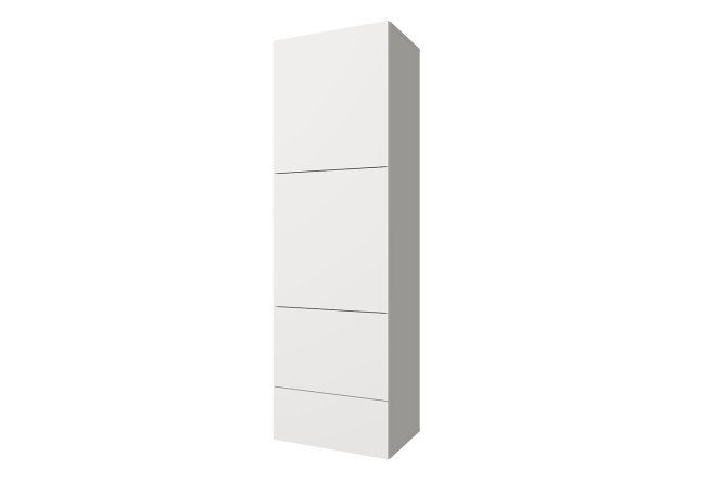 Wardrobe 2 doors and 2 drawers Oscar 60x192 with closers, white
