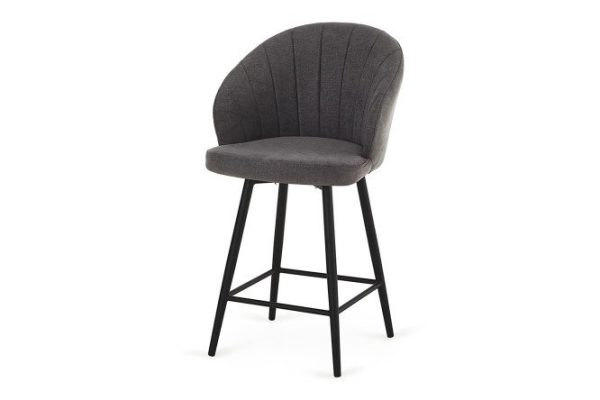 cq35cef81dzwk5qx9ifclov6z1xiyqbf.jpg Half-bar chair Camino swivel 56x97.5x57 cm, upholstery color gray, legs black moiré