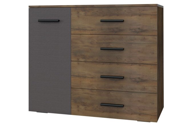 Chest of drawers 1 door 4 drawers Cube