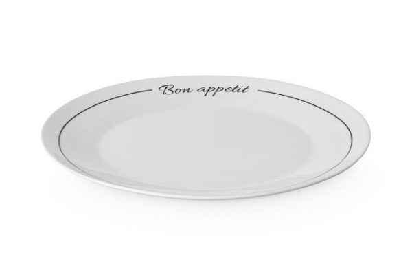 Dinner plate Text Bone china, 27 cm