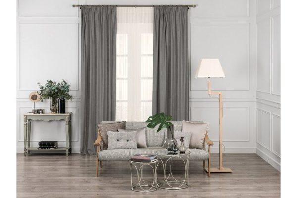 Set of curtains Vilen 240x270 cm, 2 pcs., color light brown