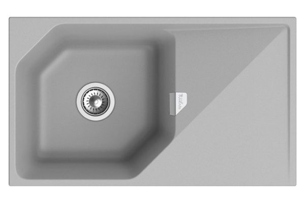 RIVELATO Locus LS-85 mortise sink with drainer 85x50x20 cm