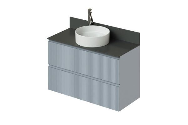 Hanging cabinet Katya 100.2 cm, frame color blue-gray (Green wood), facade color blue-gray (Green wood)