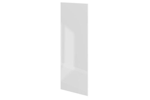 Decorative side wall Amika for wall cabinets 33.7x96 cm, white gloss color