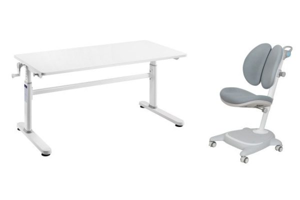 Furniture set Cubby desk Imparare Gray and armchair Arnica Gray