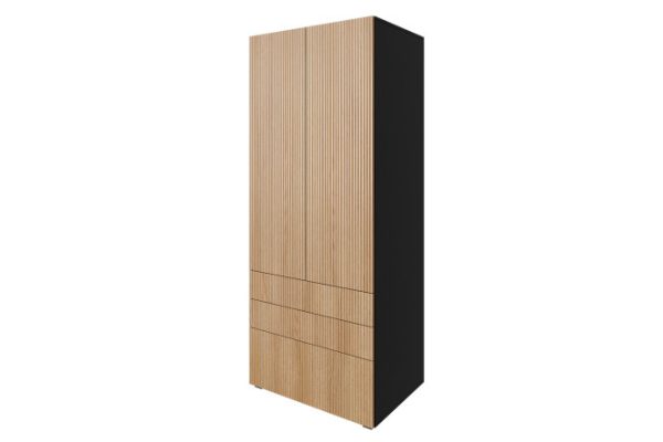 Wardrobe with 3 drawers Oscar Amelie 80x194x56.6 cm
