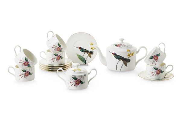 Tea set EVIO Colibri 6 persons, 14 pcs., Porcelain