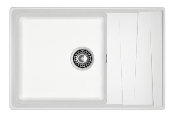 Inset sink with drainer GRANFEST Level GF-LV-760L 76x50x20 cm