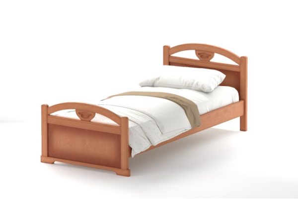 Bed with high footboard XV MT alder color