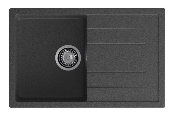 Inset sink with wing GRANFEST Quadro GF-Q-780L 77x49.5x20 cm