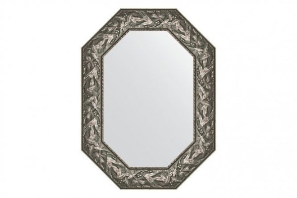 Wall mirror in a baguette frame EVOFORM Polygon BY 7225, Byzantium silver 58x78 cm