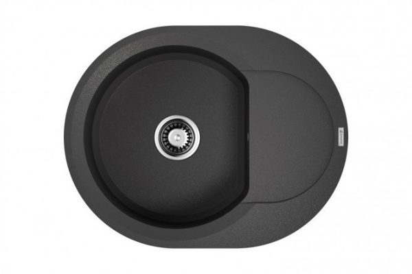 Inset sink with drainer OMOIKIRI Sakaime 60E-BL 4993120, black 60x47x19.5 cm