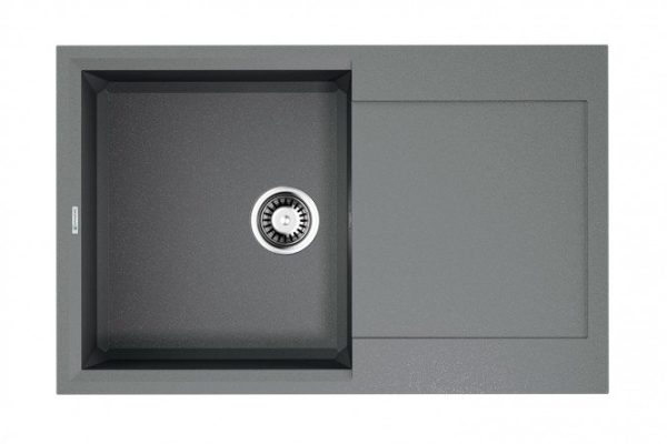 Inset sink with drainer OMOIKIRI Sakaime 79-GR 4993553, gray 79x50x20 cm