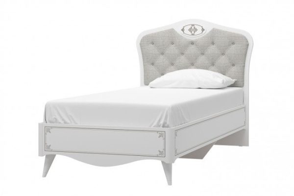 Children's bed Alice 90x200 cm color white, gray