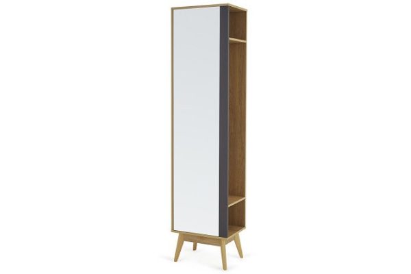 Wardrobe with mirror SCANDICA Horten 50.5x210x39 cm