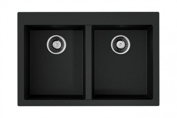 Inset sink OMOIKIRI Bosen 80-2-BL 4993836, black 80x53x20 cm