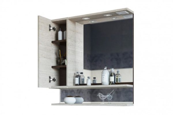 Cabinet with mirror left Sanflor Texas 69x73.6x14.6 cm