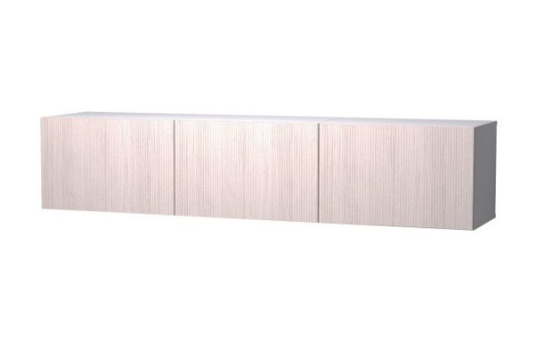 Cabinet with doors Oscar Grevy 180x38 cm with closers, white/Cadena light