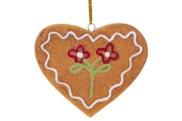 New Year's decoration Gingerbread heart 1 pc.