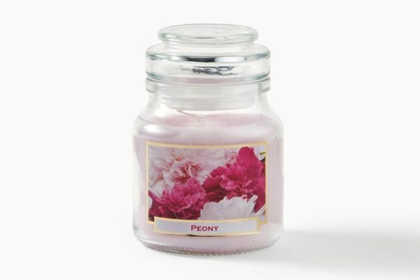 Candle in a jar Peonies 10 cm
