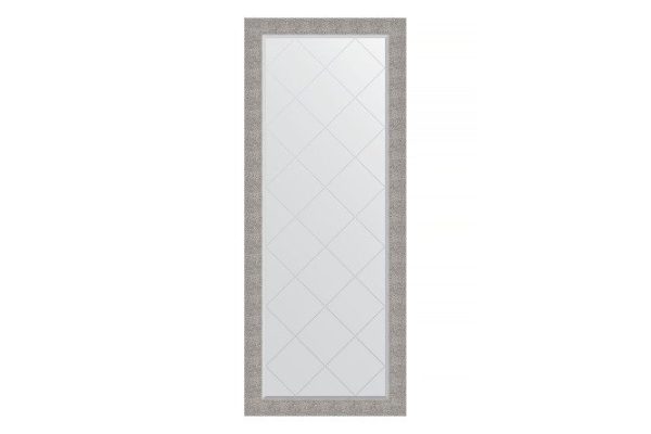 Floor mirror with engraving in a baguette frame EVOFORM BY 6383 embossed silver 81x201 cm